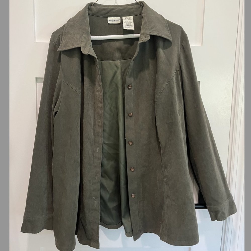Vintage Olive green womens shirt (Shacket)